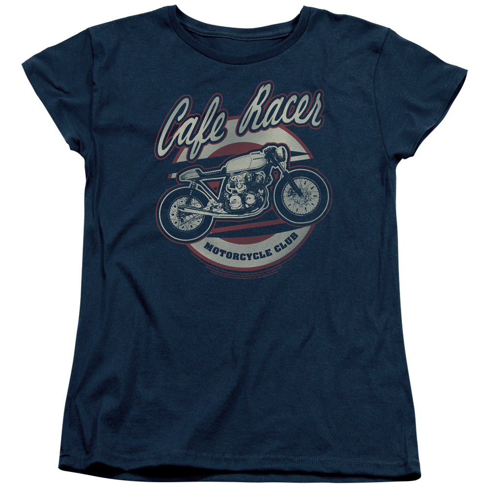 HONDA/CAFE RACER - S/S WOMENS TEE - NAVY
