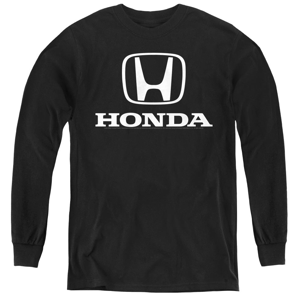 HONDA/STANDARD LOGO - YOUTH LONG SLEEVE TEE - BLACK