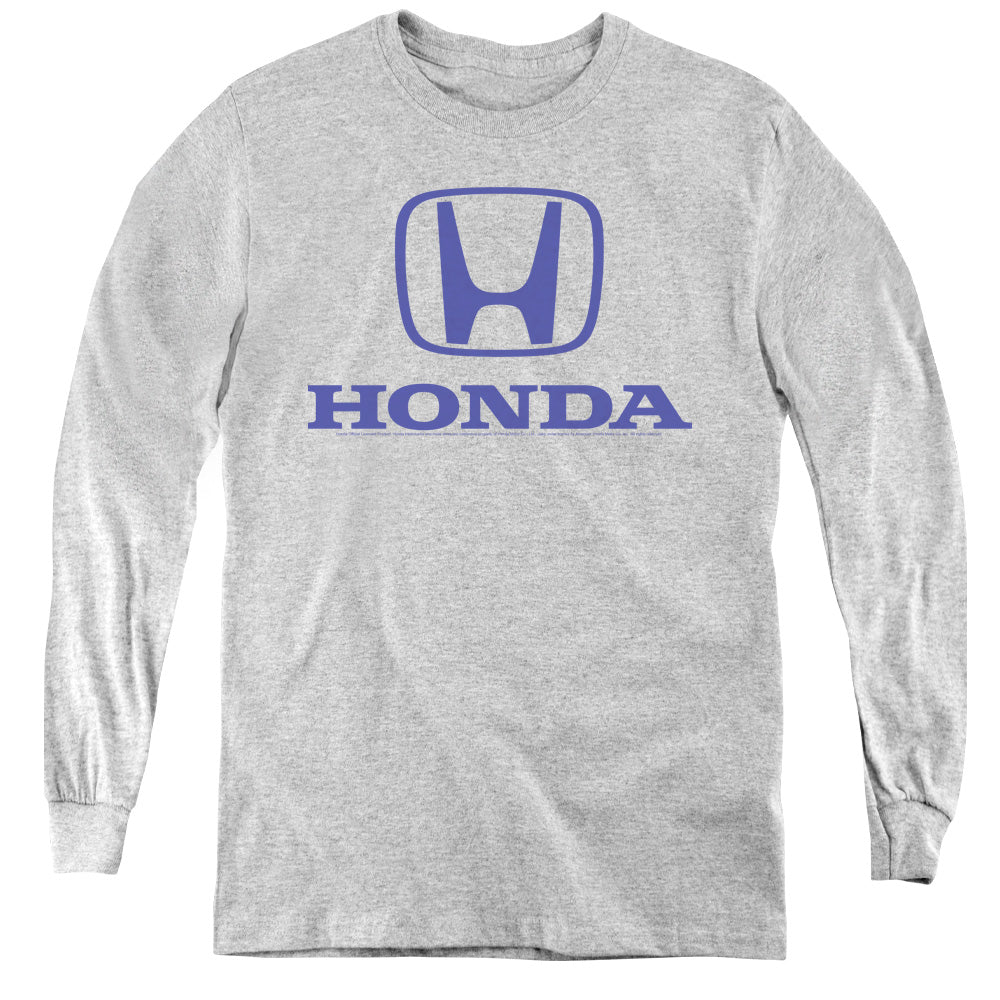 HONDA/STANDARD LOGO - YOUTH LONG SLEEVE TEE - ATHLETIC HEATHER