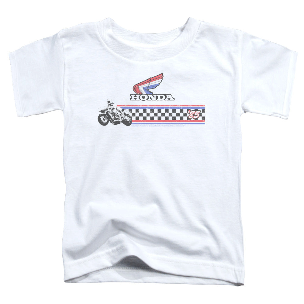 HONDA/1985 RED WHITE BLUE - S/S TODDLER TEE - WHITE