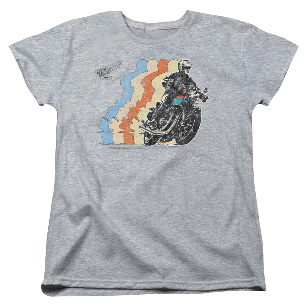 HONDA/RETRO HONDA - S/S WOMENS TEE - ATHLETIC HEATHER