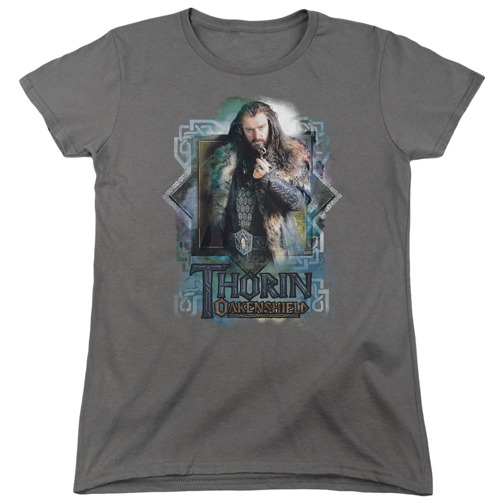 THE HOBBIT/THORIN OAKENSHIELD - S/S WOMENS TEE - CHARCOAL