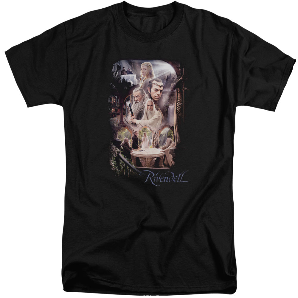 THE HOBBIT/RIVENDELL - S/S ADULT TALL 18/1 - BLACK