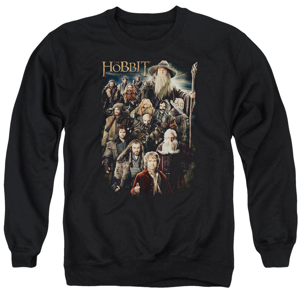 THE HOBBIT/SOMBER COMPANY - ADULT CREWNECK SWEATSHIRT - BLACK