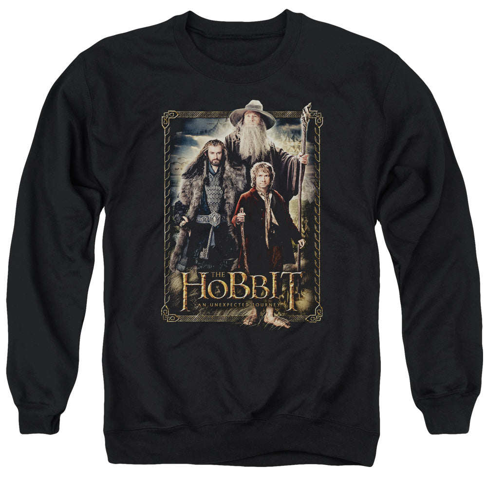 THE HOBBIT/THE THREE - ADULT CREWNECK SWEATSHIRT - BLACK
