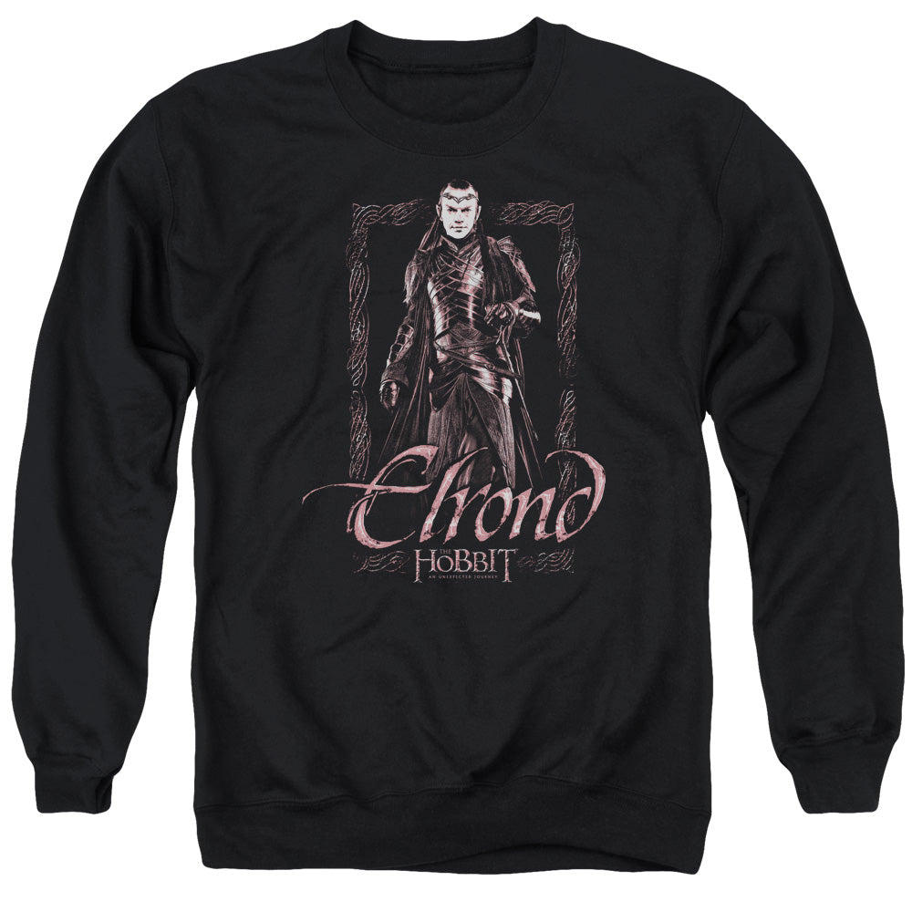 THE HOBBIT/ELROND STARE - ADULT CREWNECK SWEATSHIRT - BLACK