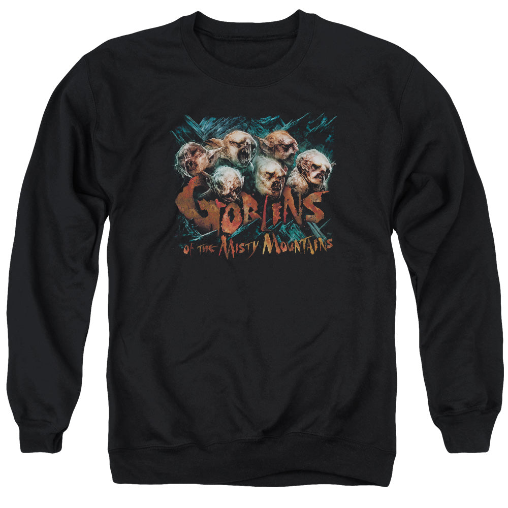 THE HOBBIT/MISTY GOBLINS - ADULT CREWNECK SWEATSHIRT - BLACK