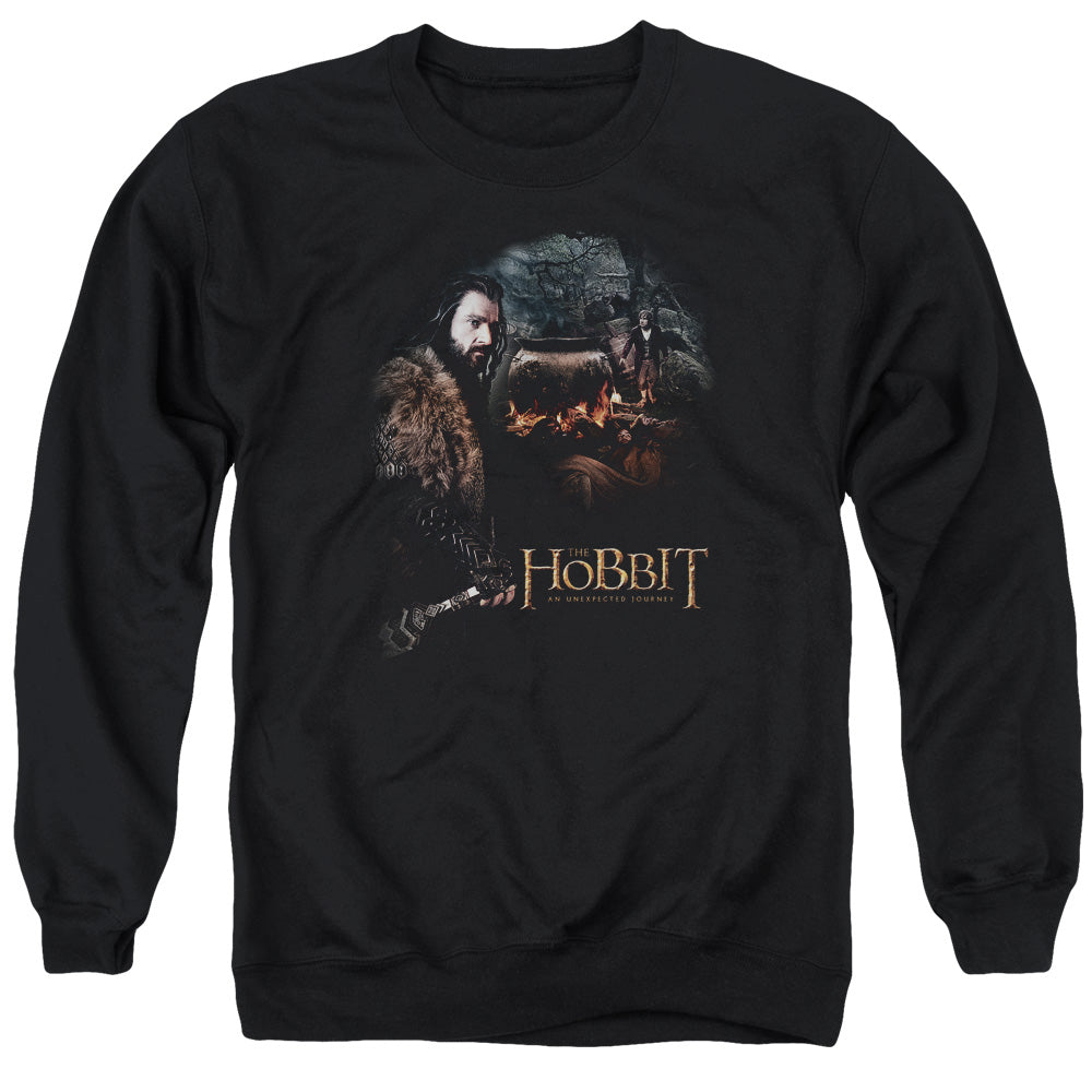 THE HOBBIT/CAULDRON - ADULT CREWNECK SWEATSHIRT - BLACK