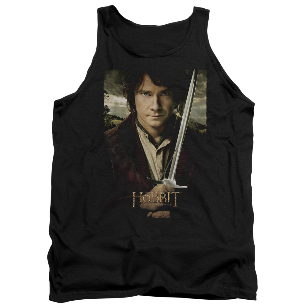 THE HOBBIT/BAGGINS POSTER - ADULT TANK - BLACK