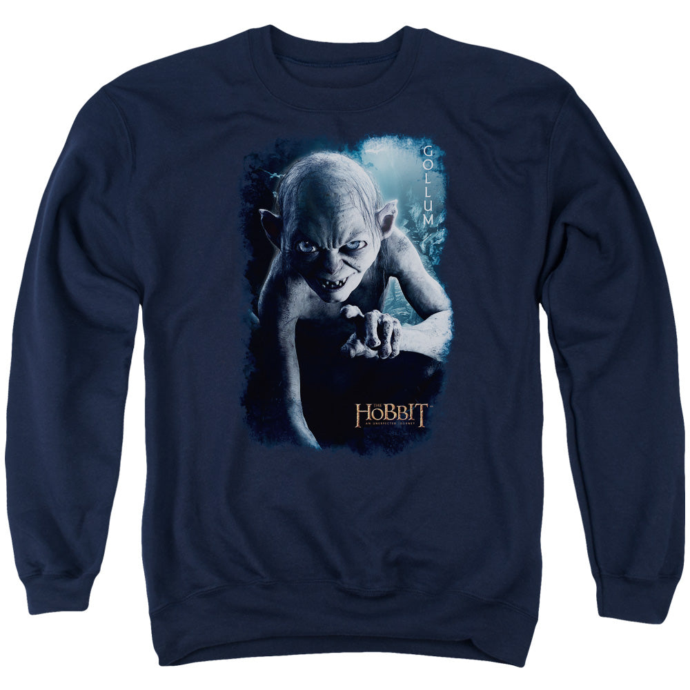 THE HOBBIT/GOLLUM POSTER - ADULT CREWNECK SWEATSHIRT - NAVY