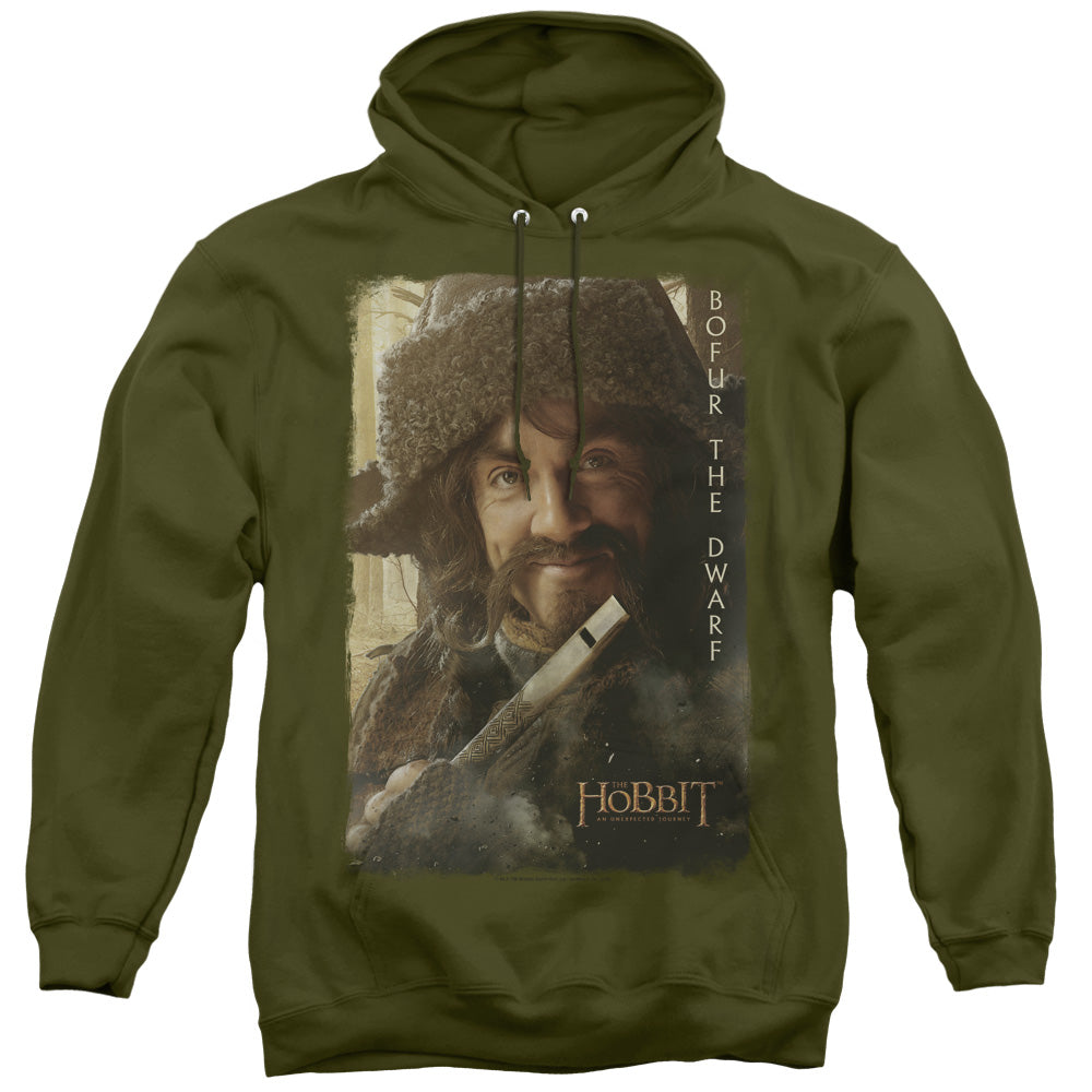 THE HOBBIT/BOFUR - ADULT PULLOVER HOODIE - MILITARY GREEN