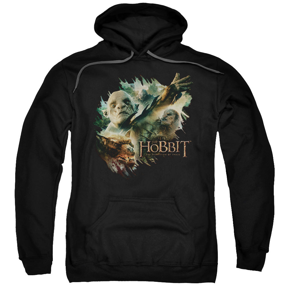 HOBBIT/BADDIES - ADULT PULLOVER HOODIE - BLACK