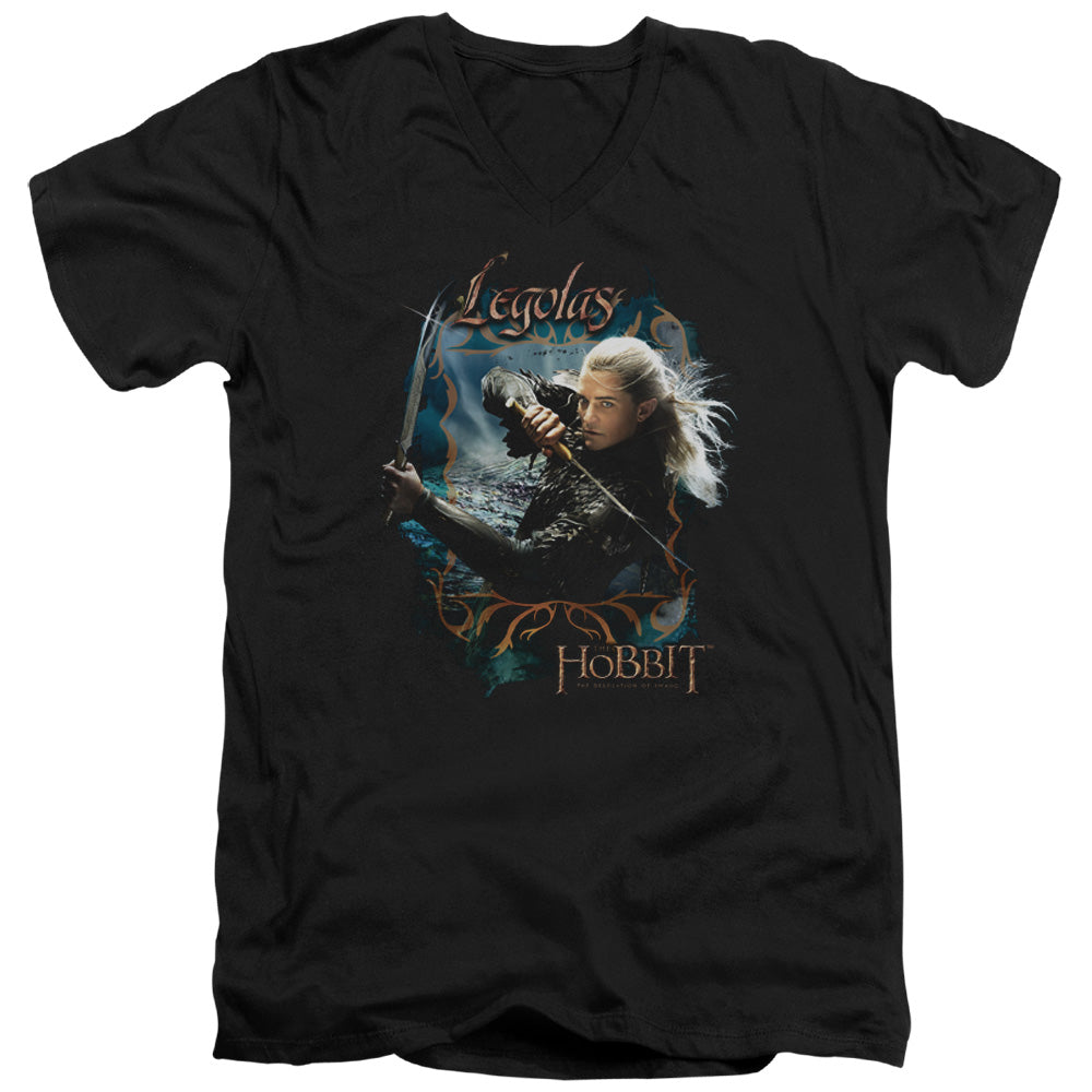 HOBBIT/KNIVES - S/S ADULT V-NECK 30/1 - BLACK