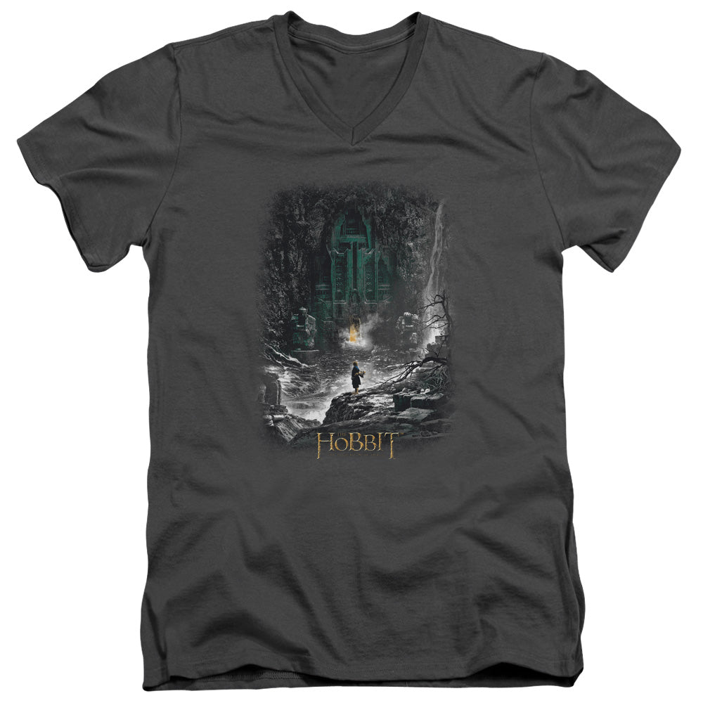 HOBBIT/SECOND THOUGHTS - S/S ADULT V-NECK 30/1 - CHARCOAL