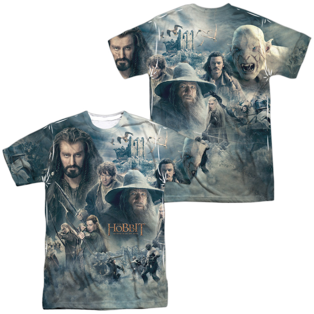 HOBBIT/EPIC POSTER (FRONT/BACK PRINT) - S/S ADULT POLY CREW - MULTI