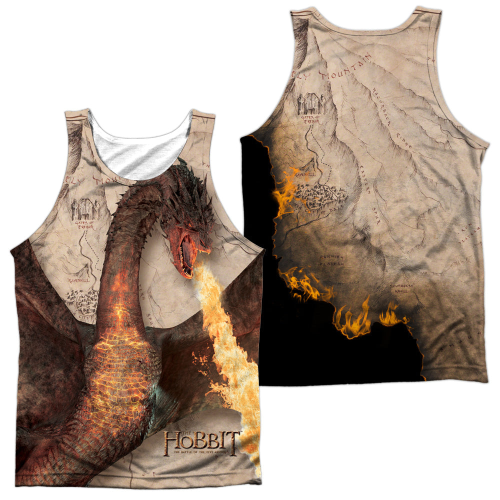 HOBBIT/SMAUG ATTACK (FRONT/BACK PRINT) - ADULT POLY TANK TOP - MULTI