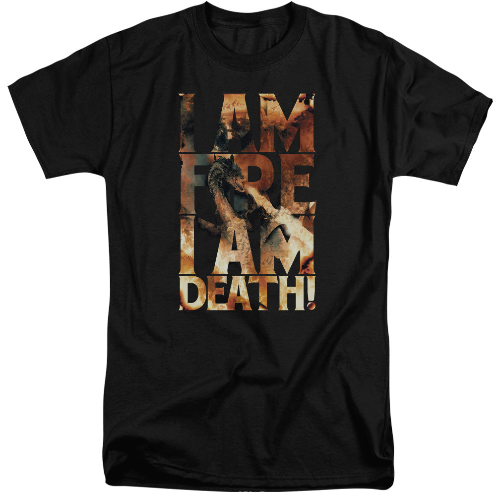 HOBBIT/I AM FIRE - S/S ADULT TALL 18/1 - BLACK