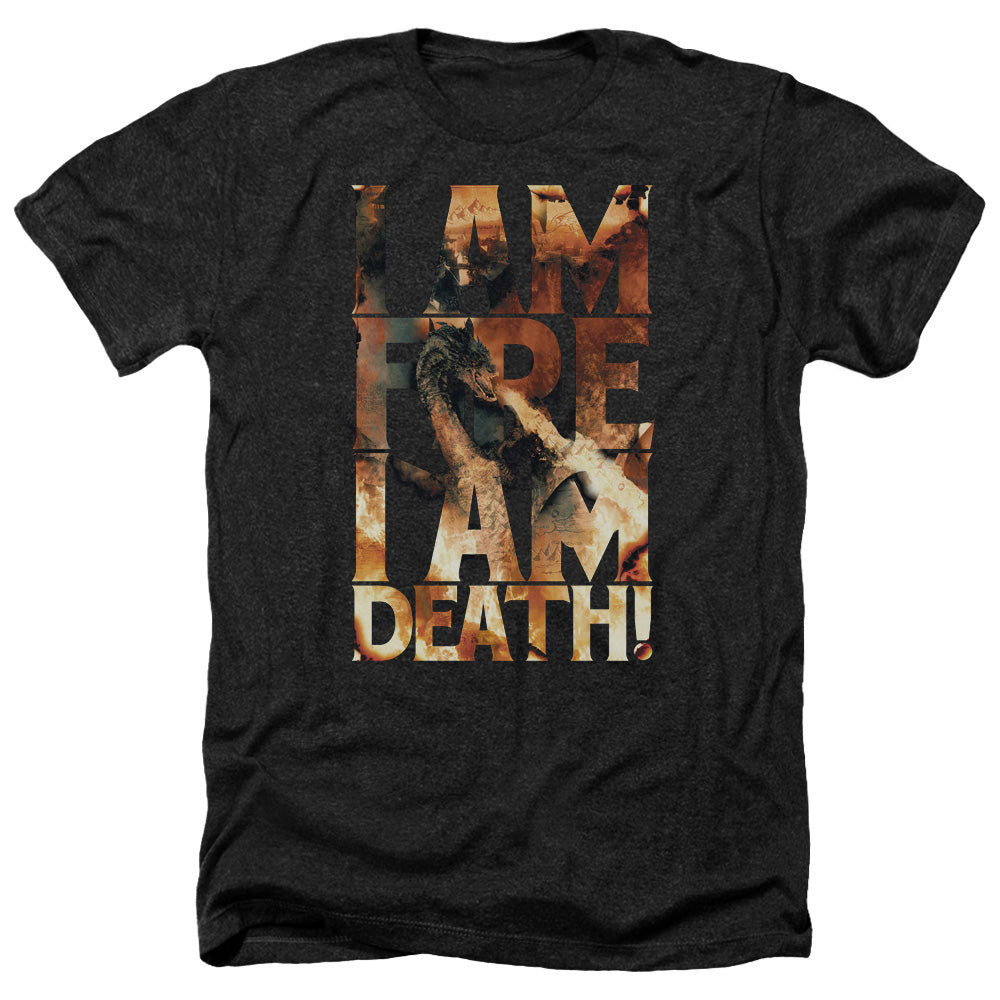 HOBBIT/I AM FIRE - ADULT HEATHER - BLACK