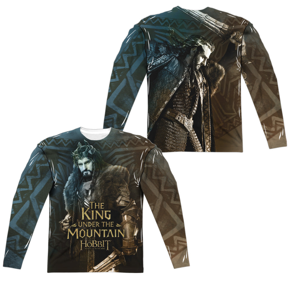 HOBBIT/KING (FRONT/BACK PRINT) - L/S ADULT POLY CREW  - MULTI