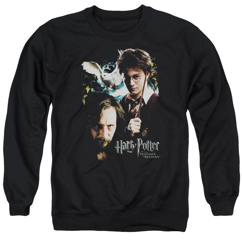 HARRY POTTER/HARRY AND SIRIUS - ADULT CREWNECK SWEATSHIRT - BLACK