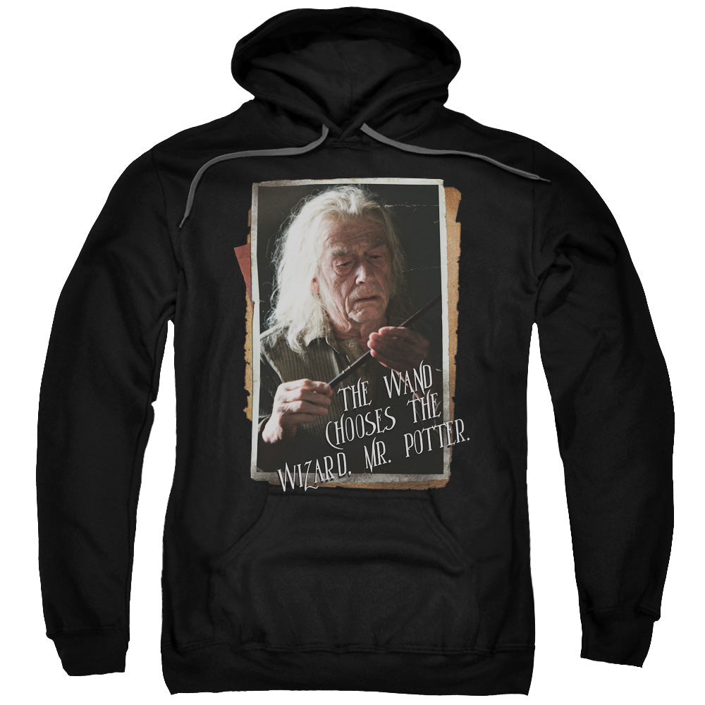 HARRY POTTER/OLIVANDER - ADULT PULLOVER HOODIE - BLACK
