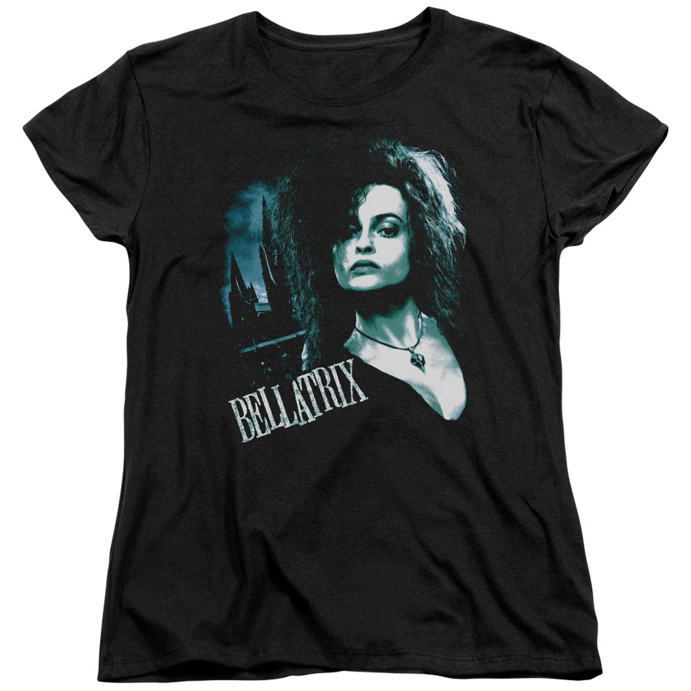 HARRY POTTER/BELLATRIX CLOSEUP - S/S WOMENS TEE - BLACK