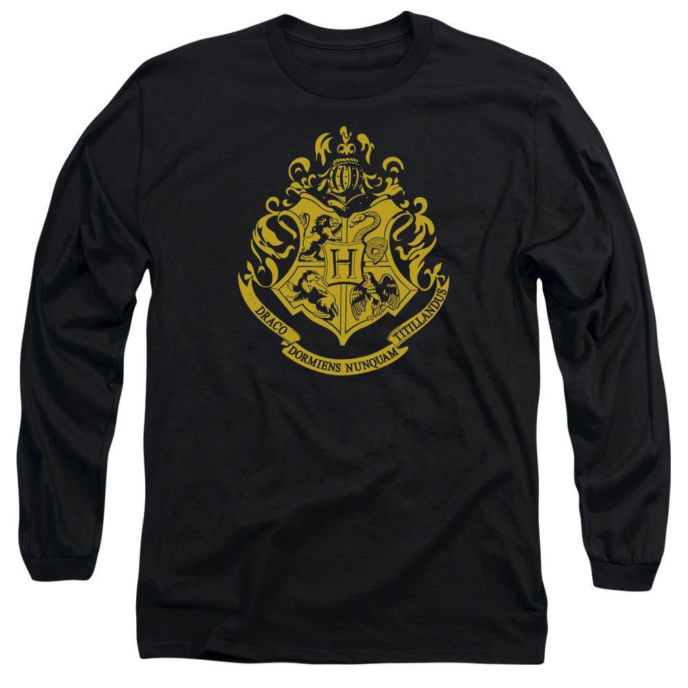 HARRY POTTER/HOGWARTS CREST -  L/S ADULT 18/1  - BLACK