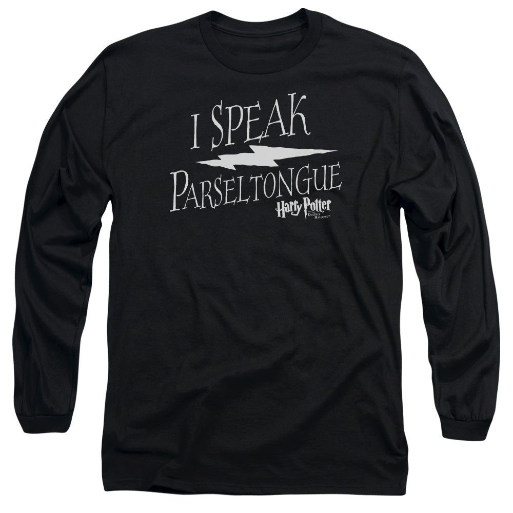 HARRY POTTER/I SPEAK PARSELTONGUE -  L/S ADULT 18/1  - BLACK