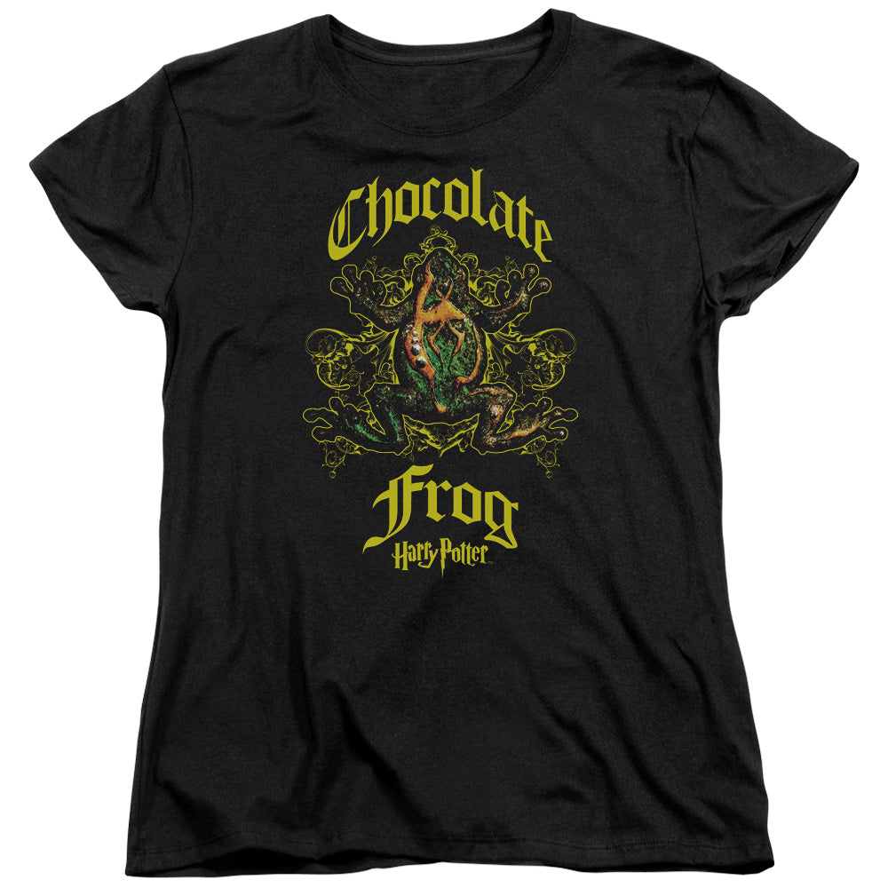 HARRY POTTER/CHOCOLATE FROG - S/S WOMENS TEE - BLACK