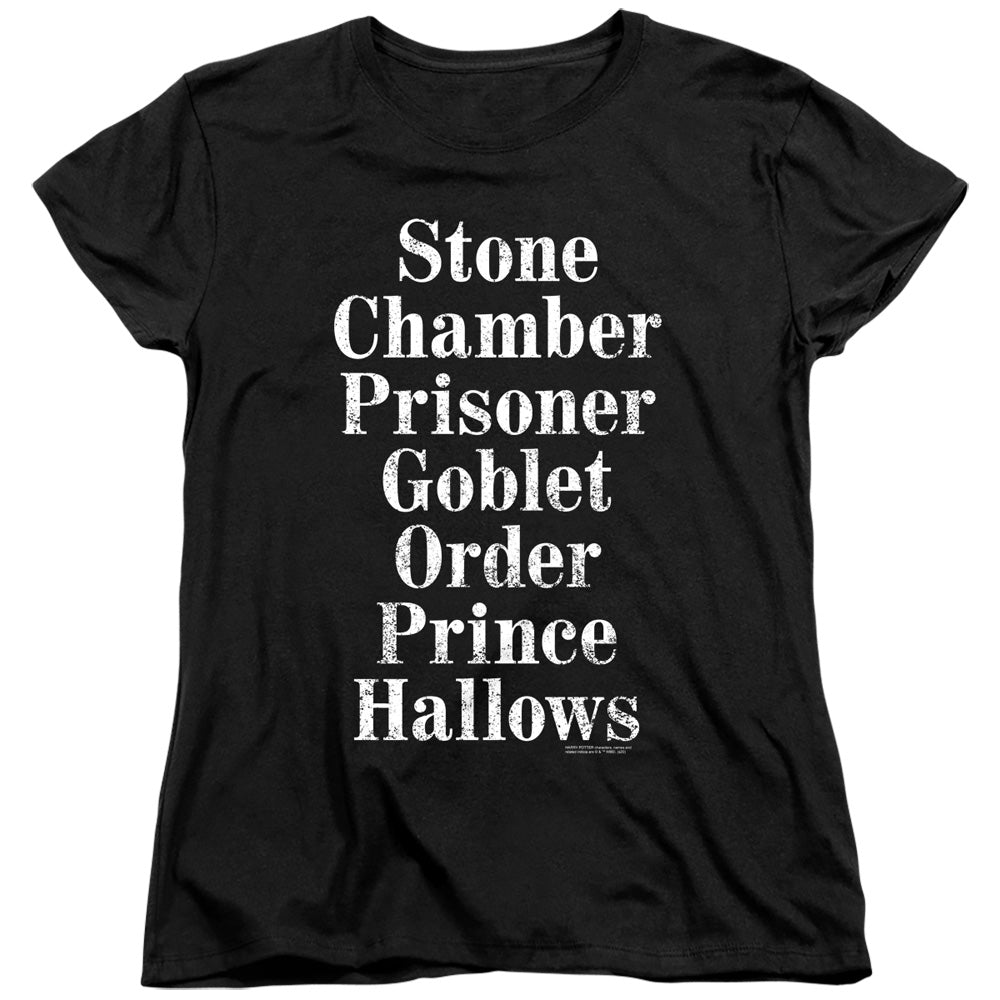 HARRY POTTER/TITLES - S/S WOMENS TEE - BLACK