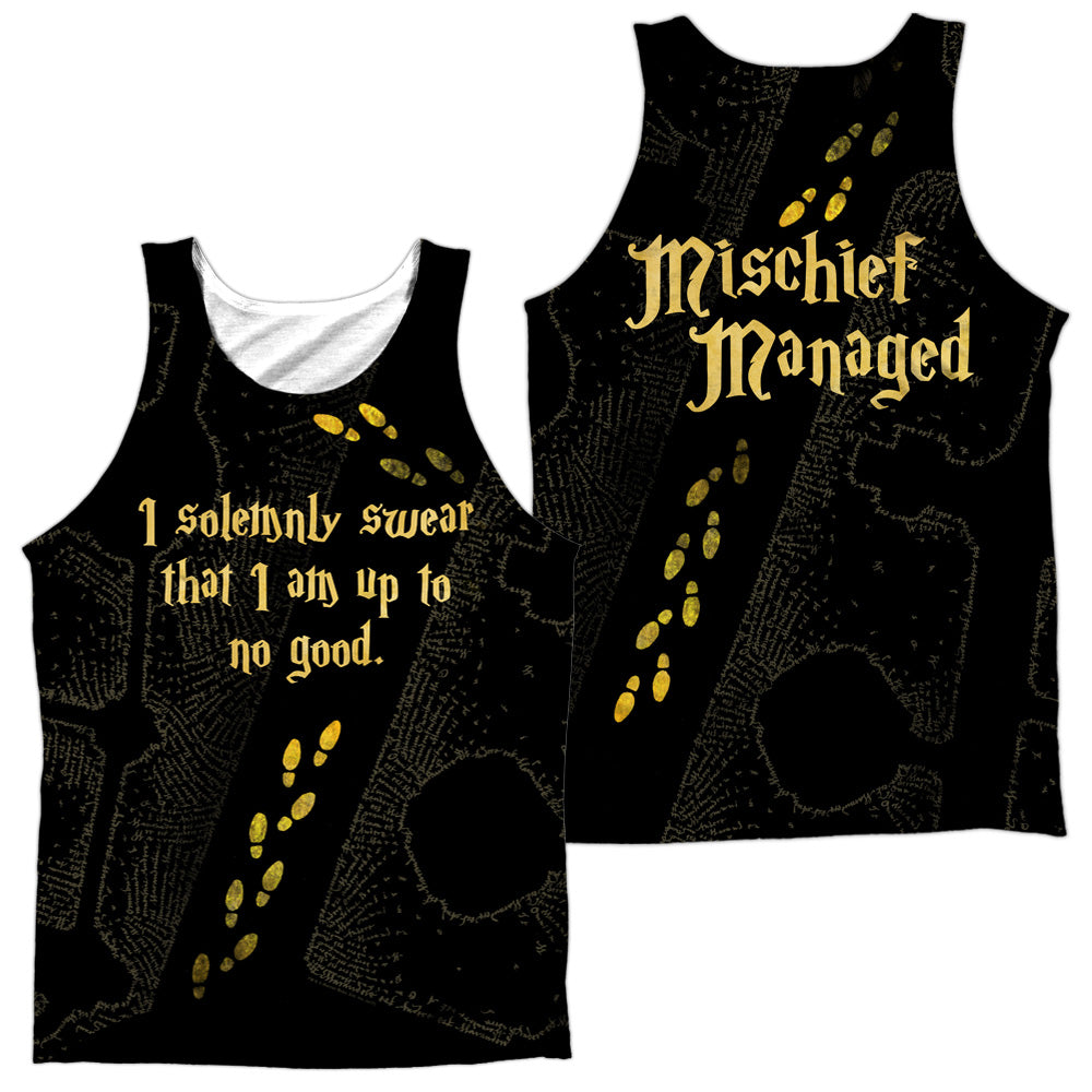 HARRY POTTER/MARAUDERS MAP (FRONT/BACK PRINT) - ADULT POLY TANK TOP - MULTI