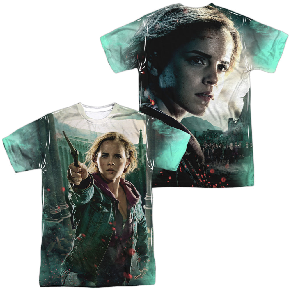 HARRY POTTER/HERMIONE FINAL BATTLE (FRONT/BACK PRINT) - S/S ADULT POLY CREW - MULTI