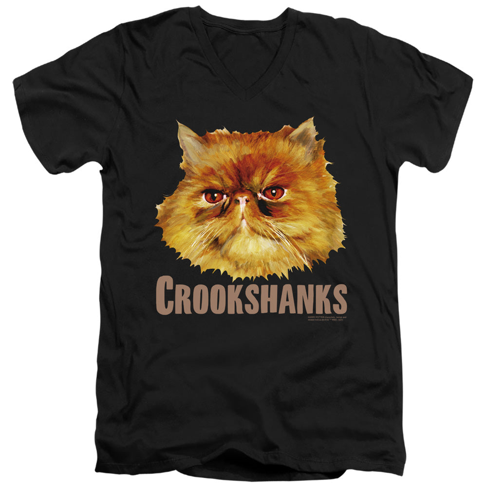 HARRY POTTER/CROOKSHANKS COLOR - S/S ADULT V-NECK 30/1 - BLACK