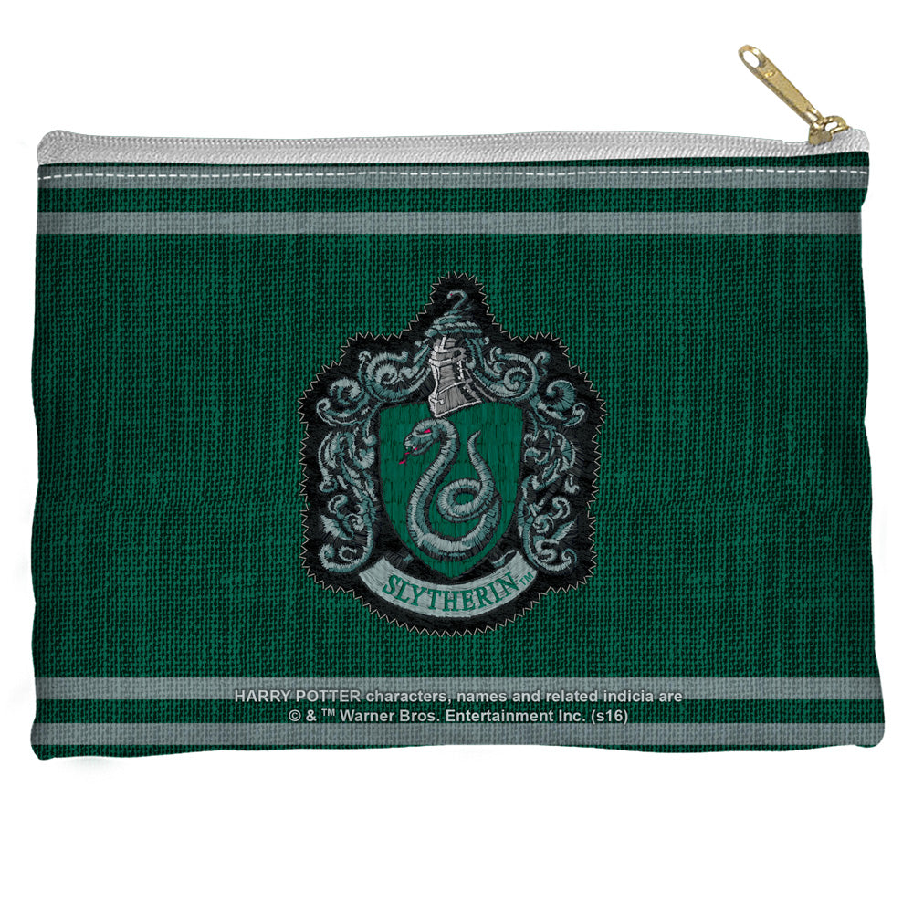 HARRY POTTER/SLYTHERIN STITCH CREST - STRAIGHT BOTTOM ACCESSORY POUCH