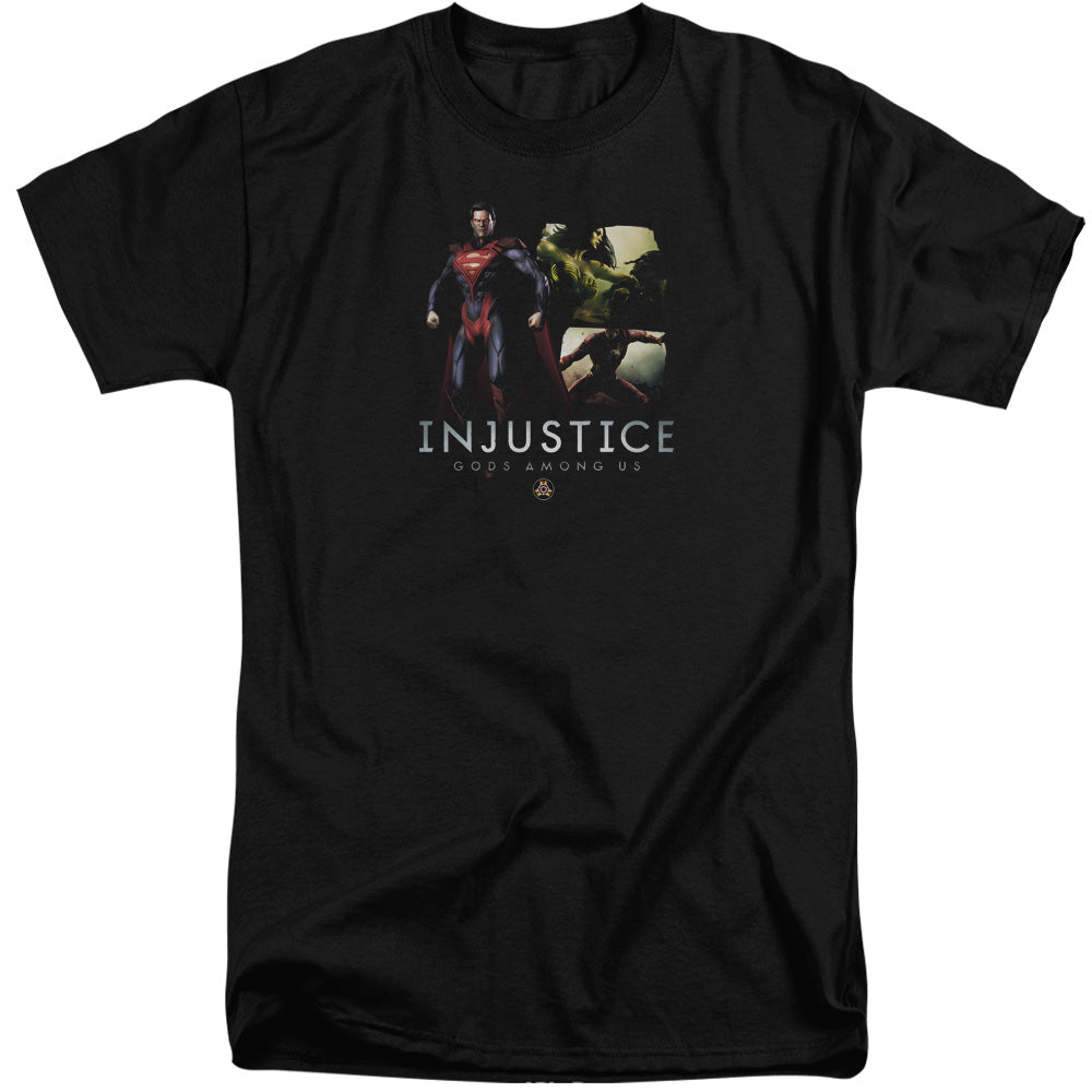 INJUSTICE GODS AMONG US/SUPERMANS REVENGE - S/S ADULT TALL 18/1 - BLACK