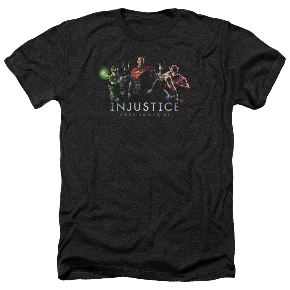 INJUSTICE GODS AMONG US/INJUSTICE LEAGUE - ADULT HEATHER - BLACK