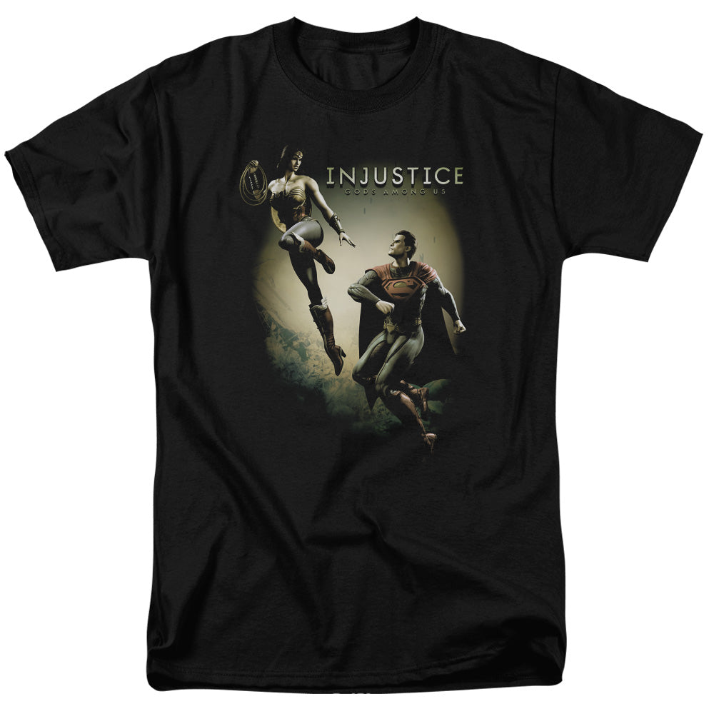 INJUSTICE GODS AMONG US/BATTLE OF THE GODS - S/S ADULT 18/1  -  BLACK