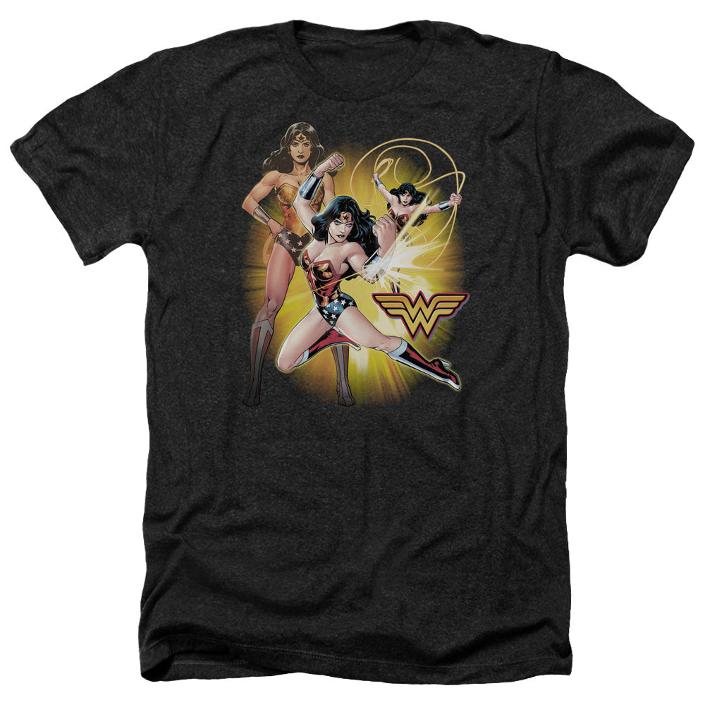 JLA/WONDER WOMAN - ADULT HEATHER - BLACK