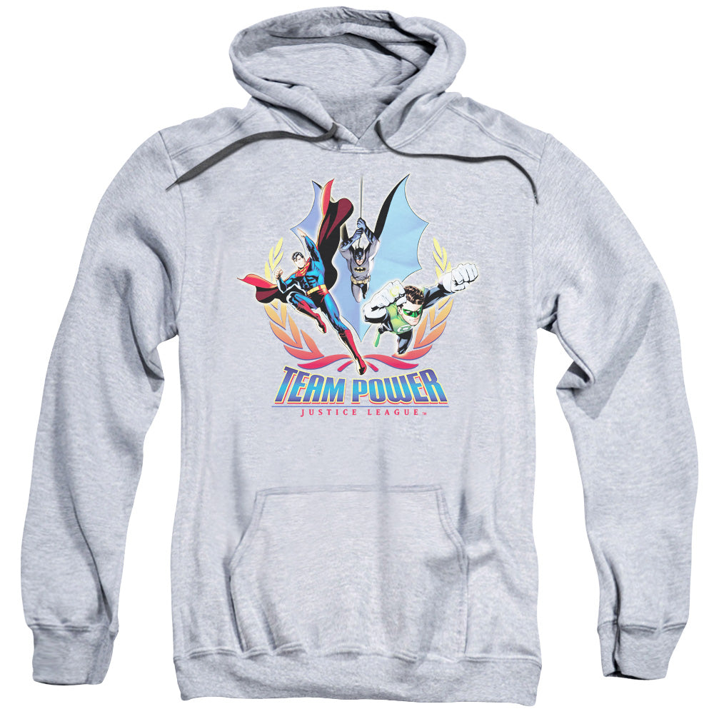 JLA/TEAM POWER - ADULT PULLOVER HOODIE - ATHLETIC HEATHER
