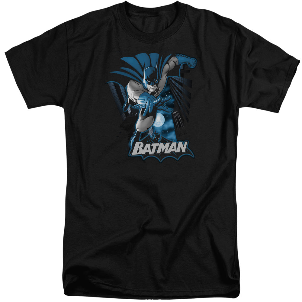 JLA/BATMAN BLUE & GRAY - S/S ADULT TALL 18/1 - BLACK