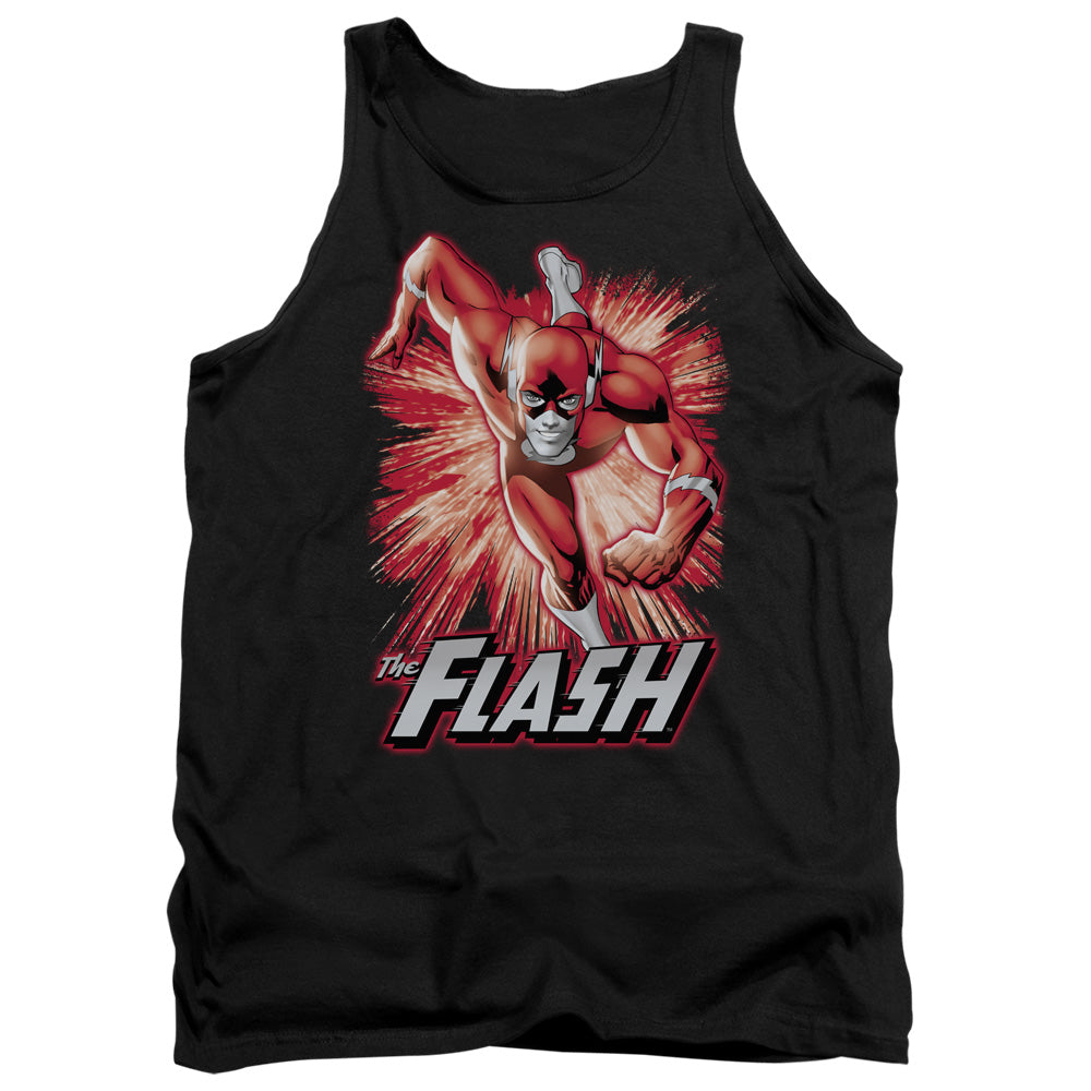 JLA/FLASH RED & GRAY - ADULT TANK - BLACK