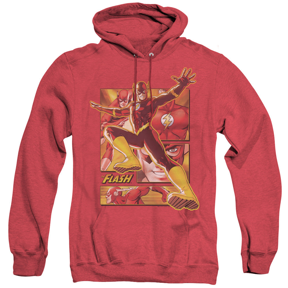 JLA/FLASH - ADULT HEATHER HOODIE - RED