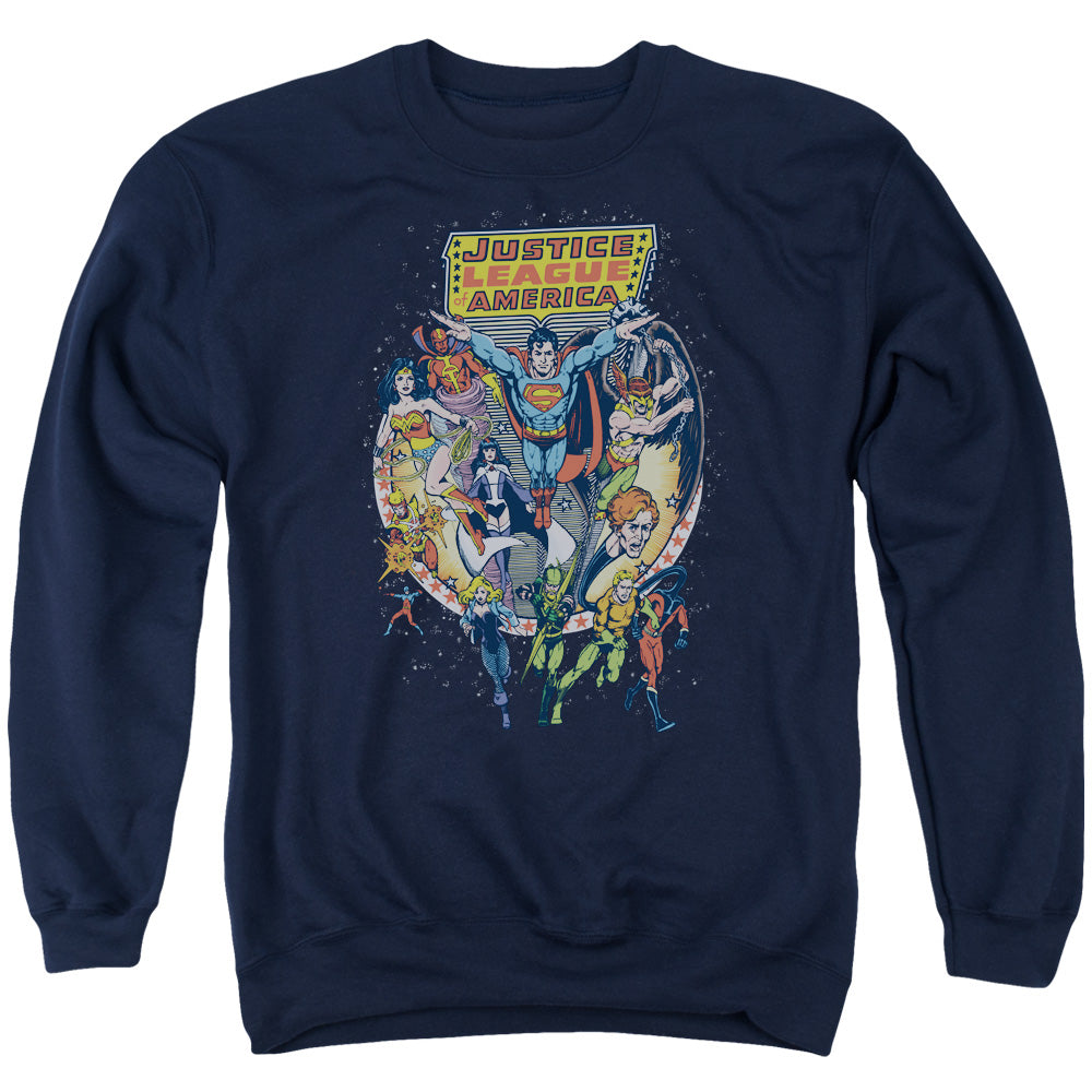 JLA/STAR GROUP - ADULT CREWNECK SWEATSHIRT - NAVY
