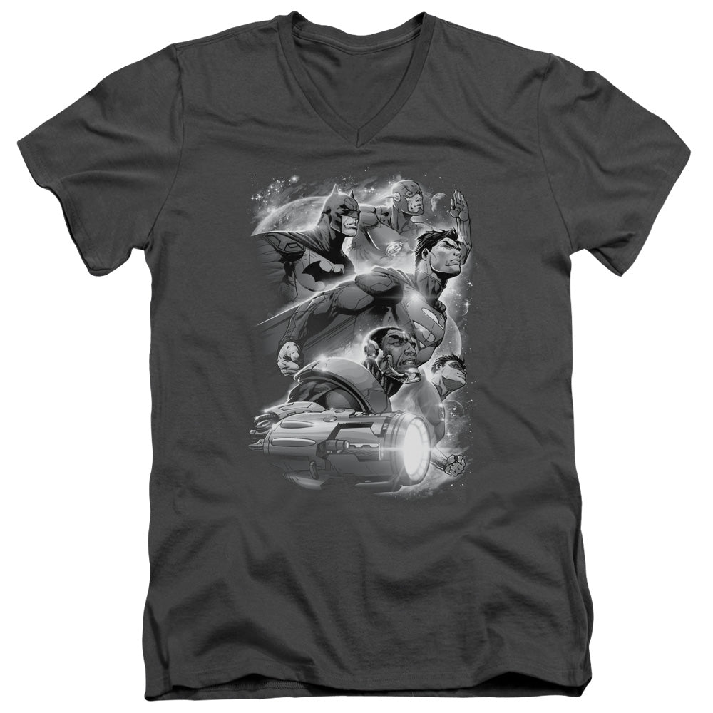 JLA/ATMOSPHERIC - S/S ADULT V-NECK 30/1 - CHARCOAL
