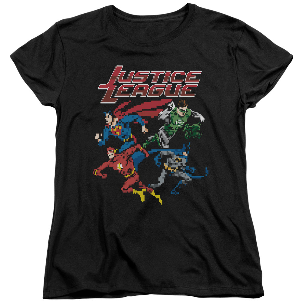 JLA/PIXEL LEAGUE - S/S WOMENS TEE - BLACK