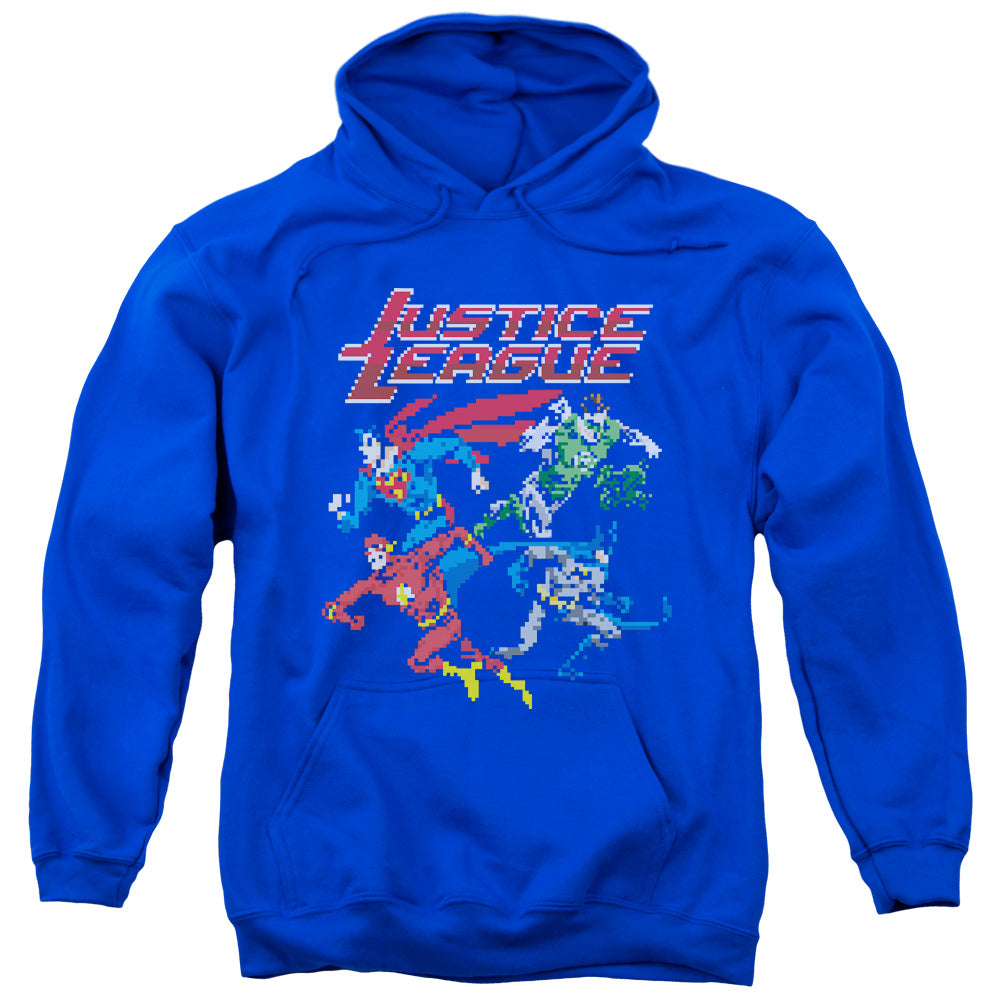 JLA/PIXEL LEAGUE - ADULT PULLOVER HOODIE - ROYAL BLUE