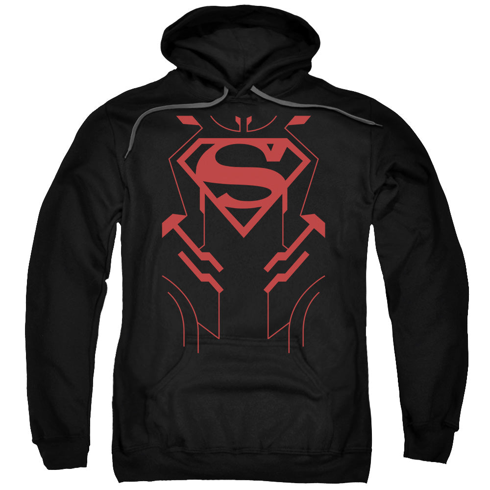 JLA/SUPERBOY - ADULT PULLOVER HOODIE - BLACK