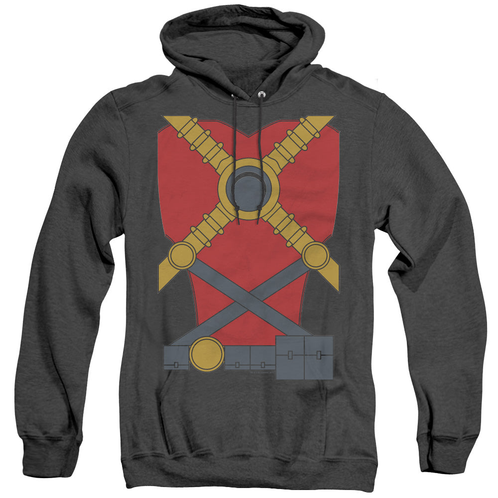 JLA/RED ROBIN - ADULT HEATHER HOODIE - BLACK