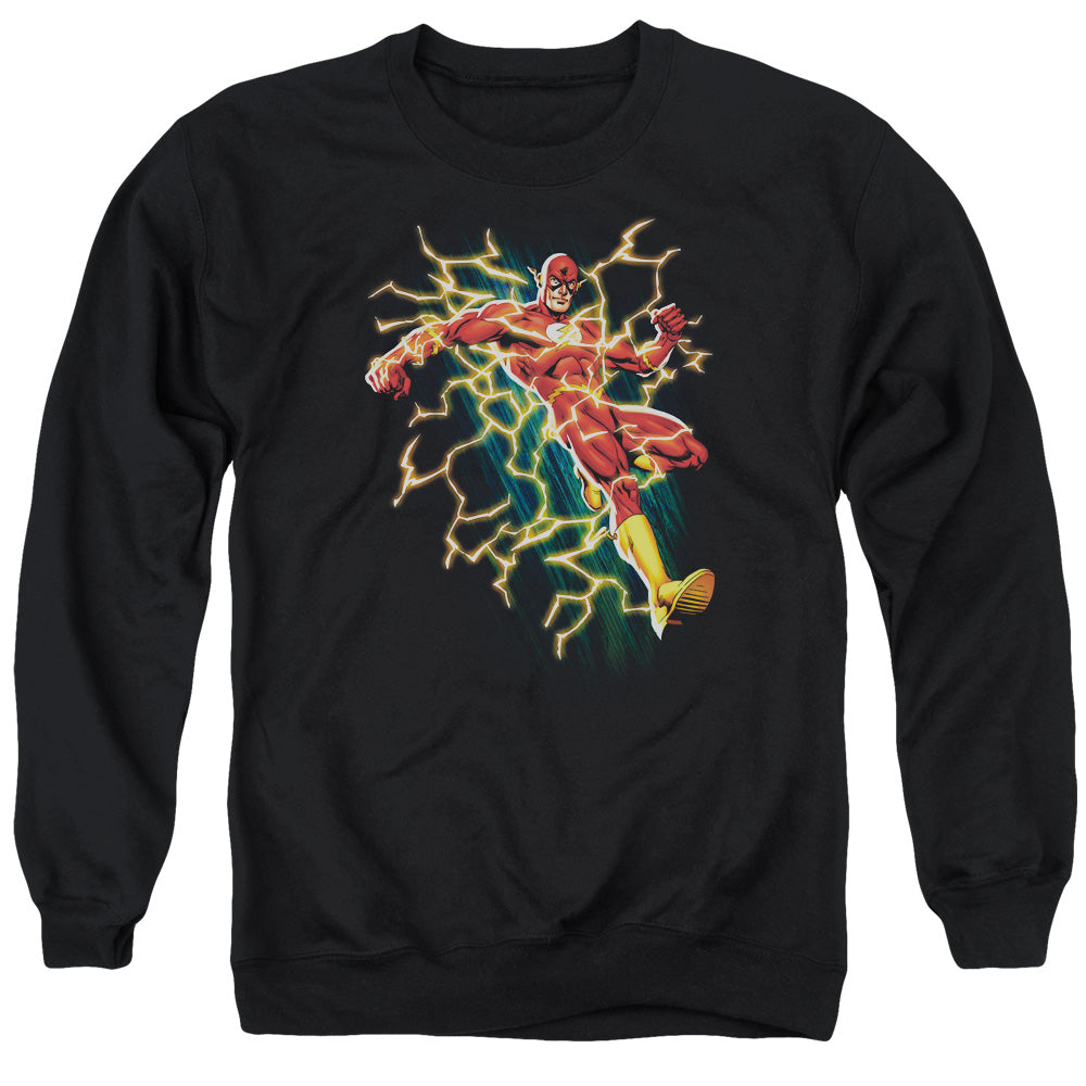 JLA/ELECTRIC DEATH - ADULT CREWNECK SWEATSHIRT - BLACK