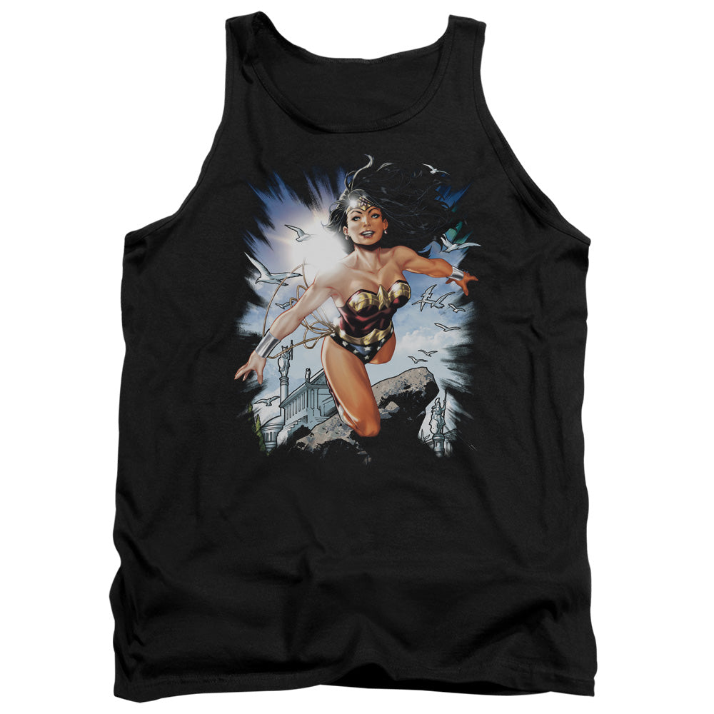 JLA/OF THEMYSCIRA - ADULT TANK - BLACK